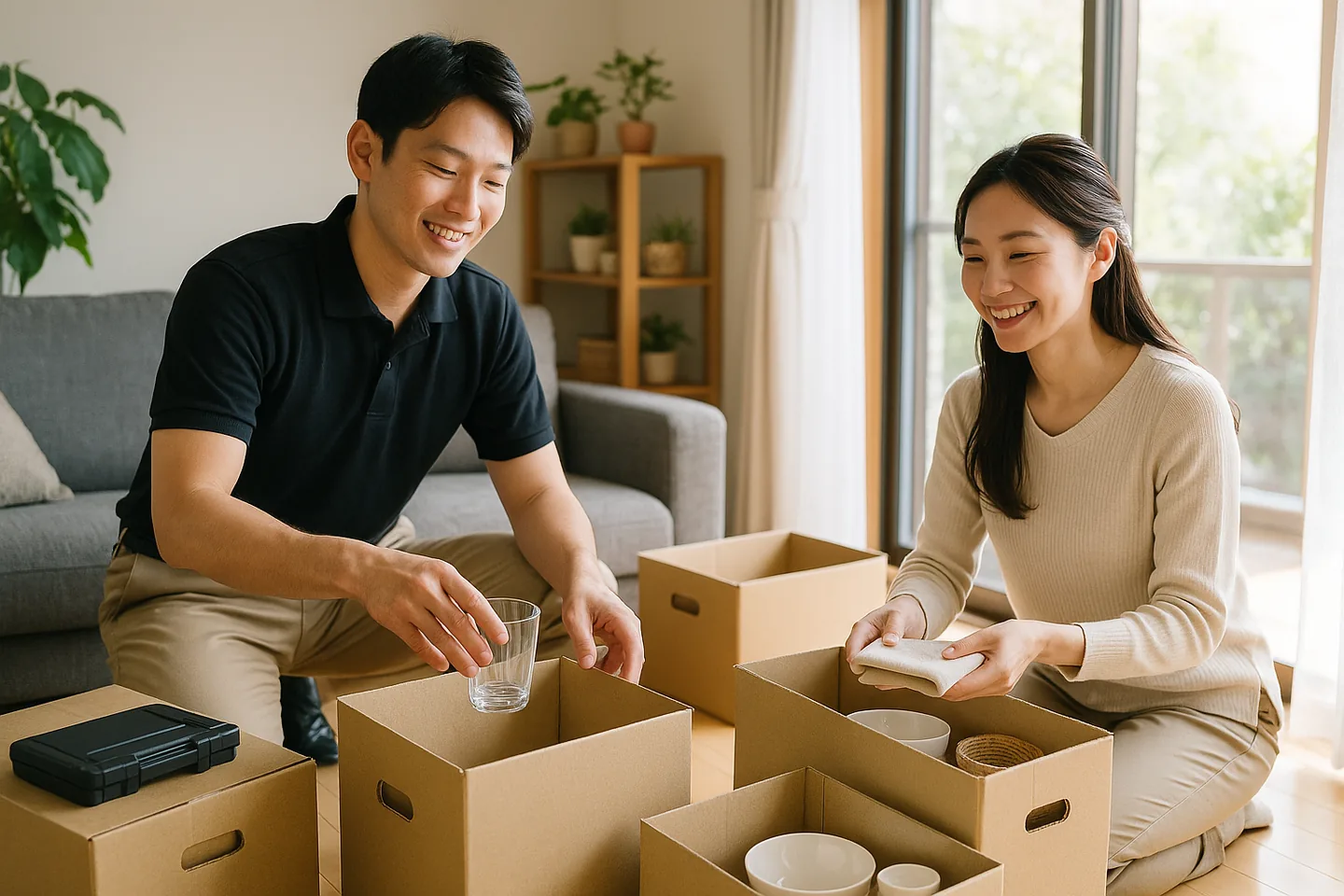 家・部屋の片付けの相談の様子